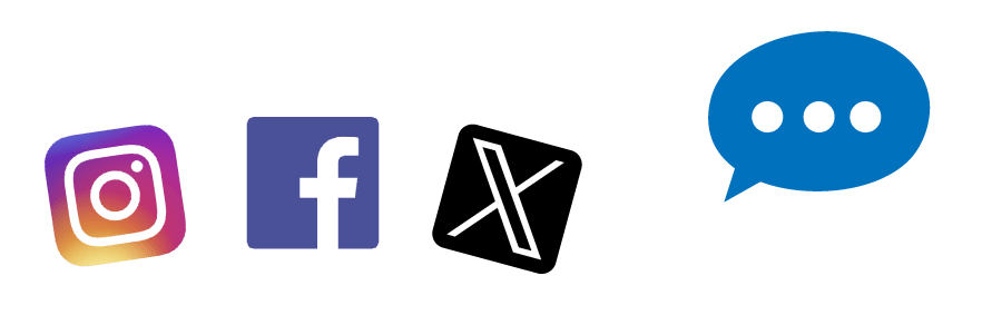 Instagram Facebook X